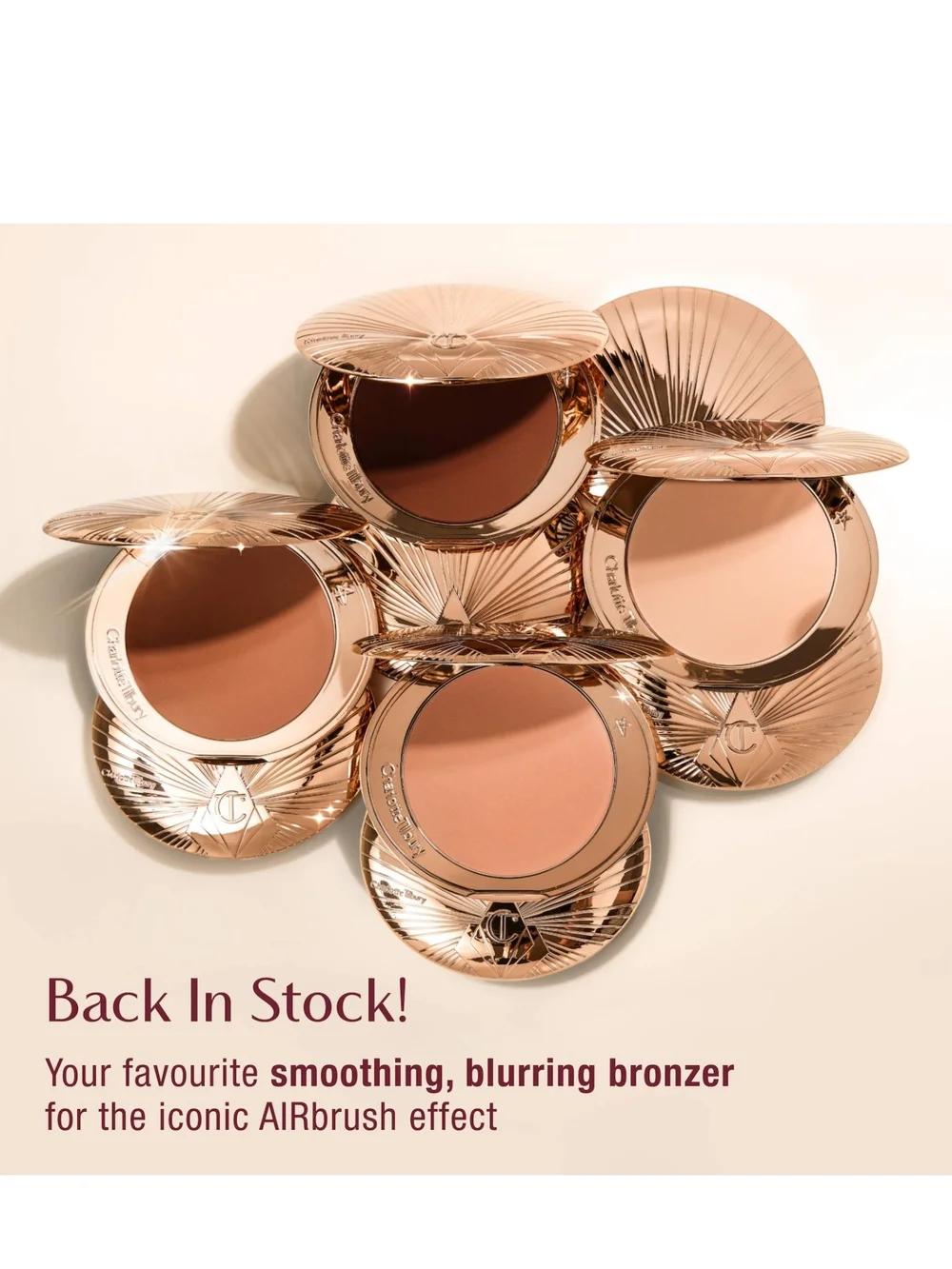 Charlotte Tilbury Airbrush Bronzer Matte Bronzer In Shade 4 Deep/Fonce NIB
